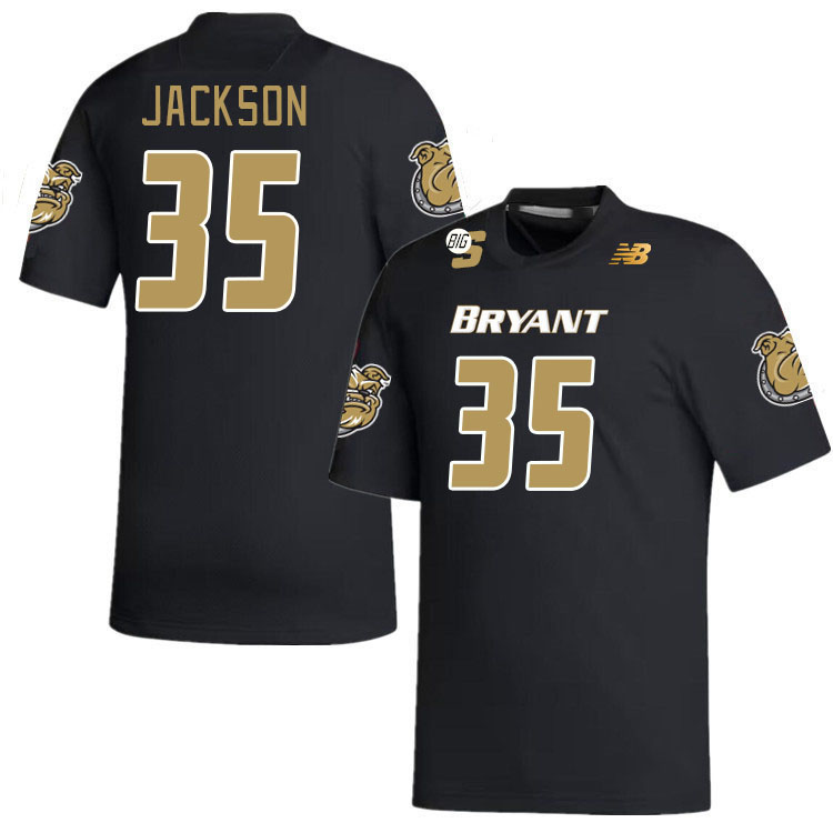 Men-Youth #35 Trenton Jackson Bryant Bulldogs 2023 College Football Jerseys Stitched Sale-Black